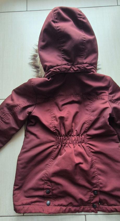 Bordová bunda, h&m,122