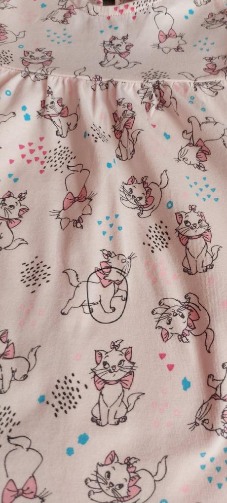 Šaty "mačičky" + čelenka, disney,86