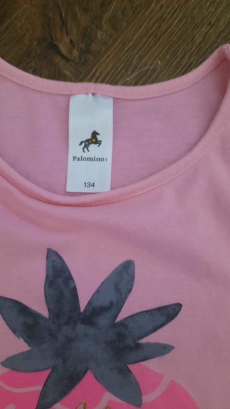 Tielko "jahoda" + tričko v.134, palomino,134