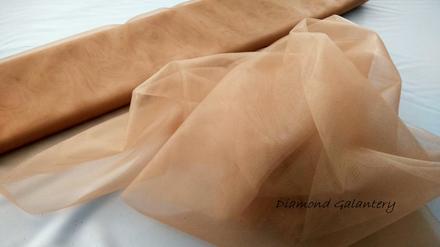 Tyl s leskom - kapučíno plus farby, 