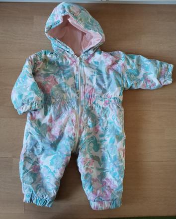 Zimná kombinéza kvietkovana, 74