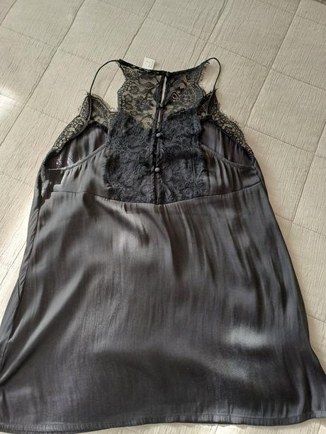 Saténové tielko s čipkou h&m, č.36, h&m,s