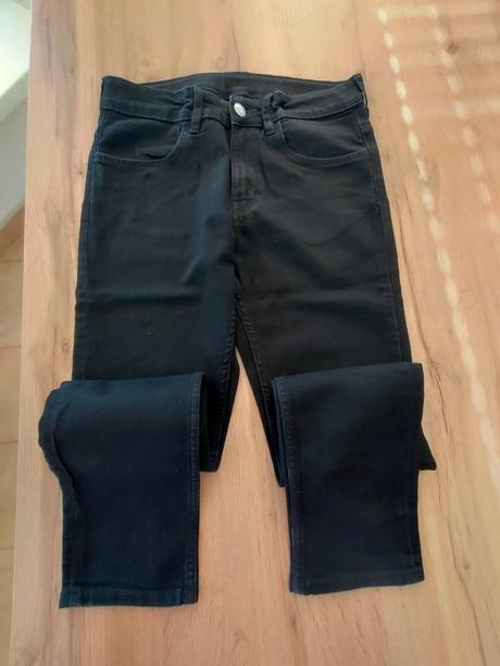 Rifle čierne, h&m,146