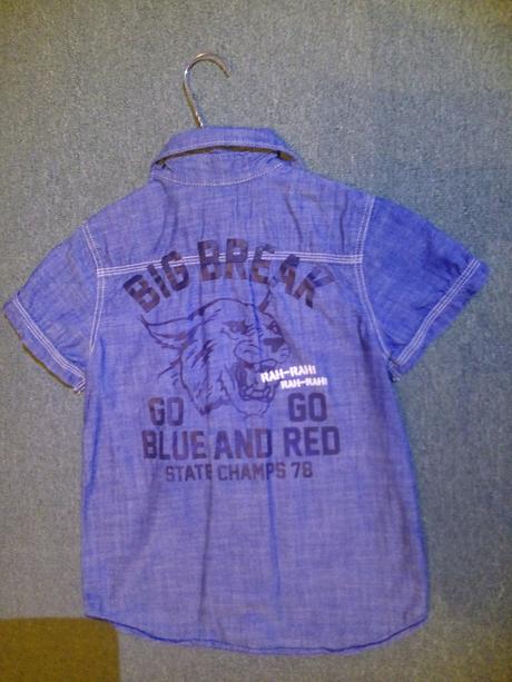 Detská rifľová košeľa - krátky rukáv, 122