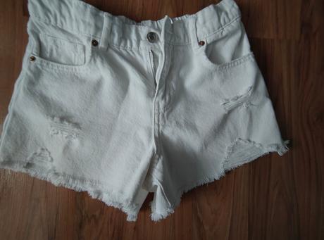 Riflové biele šortky zara, veľkosť 148, zara,146