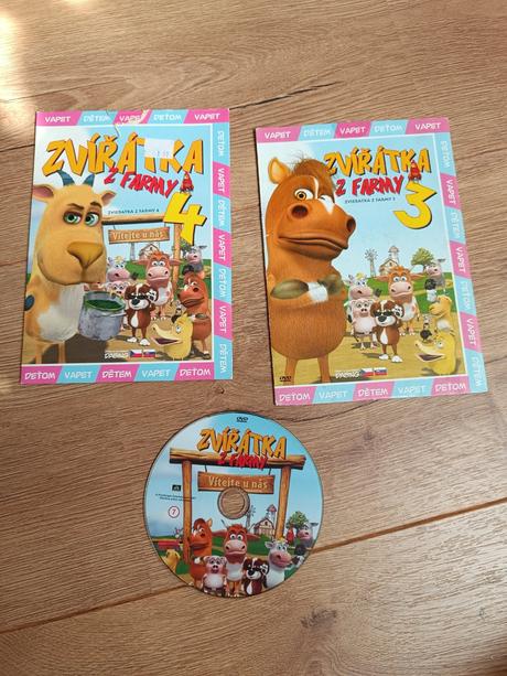 Dvd zviratka z farmy 1, 3, 4, 