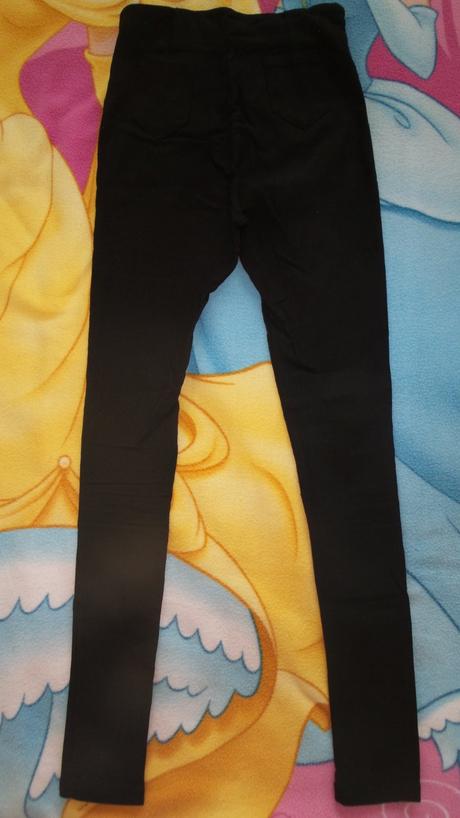 Čierne legíny s okrasnými zipsami, xs