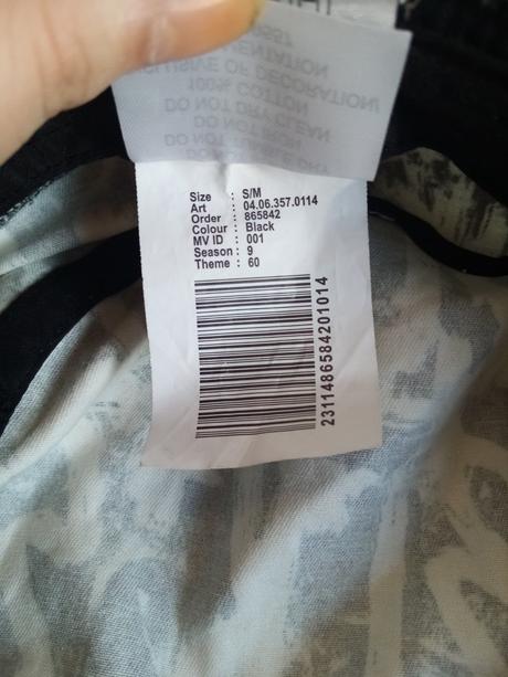 Čierno-biely klobúk "bucket hat", new yorker,m