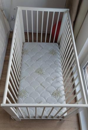 Ikea gulliver detská posteľ biela 60x120 cm, šírka (cm): 60,dĺžka (cm): 120