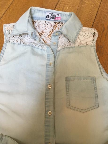Denimovy top, terranova,s