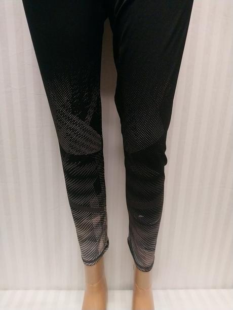 Dámske čierne elasťáky s farebným vzorom gina, m/l, gina,l