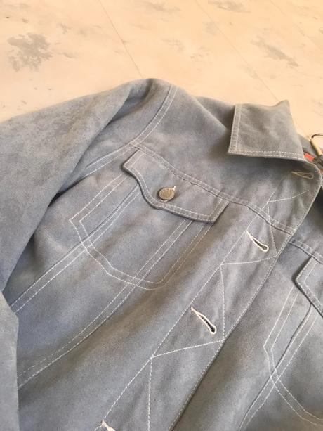 Semišová bunda do pása, l