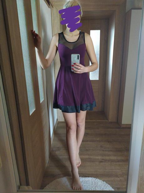 Bordové šaty, h&m,m