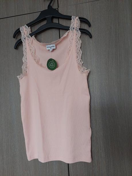 Nové tielko ružové/marhuľové, clockhouse,m