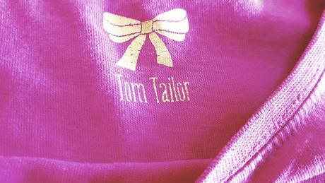 Ružové tričko s mašlou 128/134, tom tailor,128