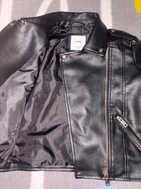 Koženková bunda sinsay v.128 top stav, sinsay,128