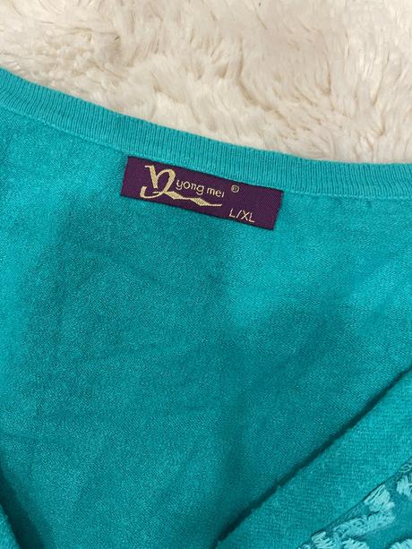 Tyrkysový kardigan, l