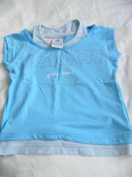 Modre tričko, adidas,140