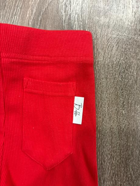 Bubbe cervene vrubkovane leginy 116/122, bubbe,116