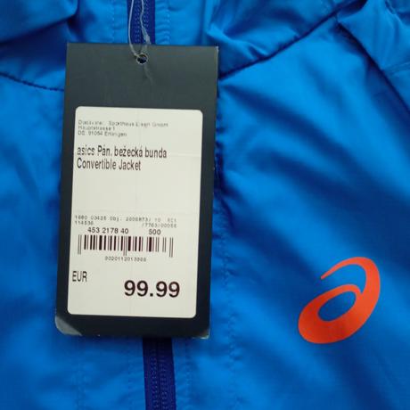 Bežecká vetrovka 2v1 asics convertible jacket, asics,s