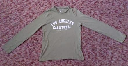 Tenké bledohned tričko s dlhými rukávmi s potlačou, f&f,140