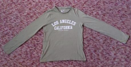 Tenké bledohned tričko s dlhými rukávmi s potlačou, f&f,140