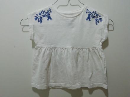 Biele vyšívané tričko, f&f,86