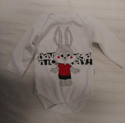 Biele body s motívom zajko, miniworld, 68-74 cm, 74