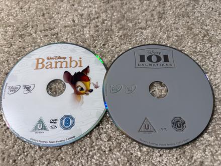 Dvd bambi a 101 dalmatíncov,
