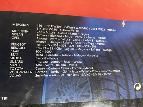 Sada autorohoží univerzal / 4 ks, 