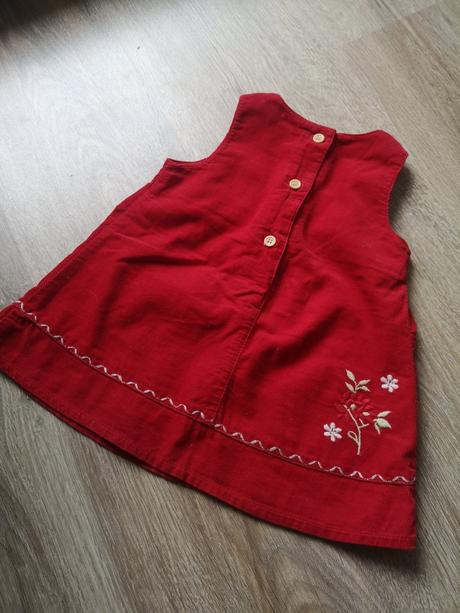 Menčestrové šaty s výšivkou, next,68