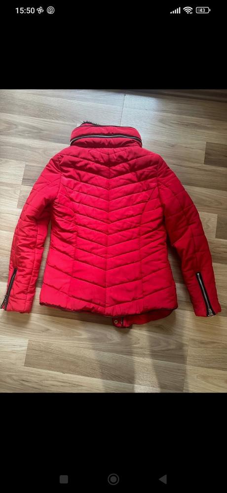 Červená zimná bunda, f&f,38