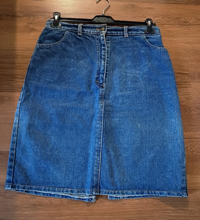 Riflová sukňa po kolená, lee cooper,xl