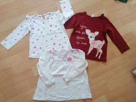 Tričká dlhý rukáv, h&m,86