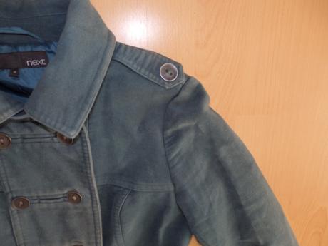 Zeleny dlhy prechodny kabat, next,s