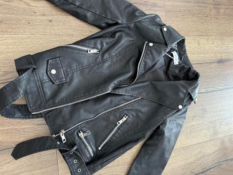 Štýlová biker koženková bunda, reserved,xs