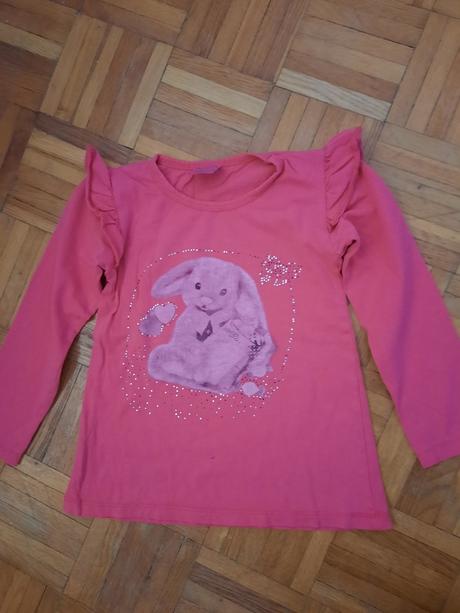 Dievčenské tričko s volánikom, 110