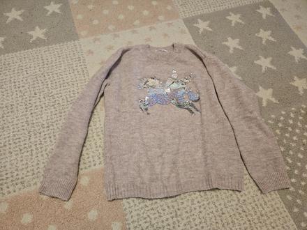 Pudrovy pulovrik, h&m,134