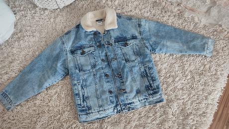 Zateplená riflová bunda, zara,140