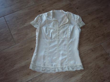 Saténová krémová košeľa, m