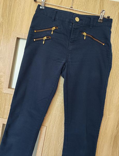Dámske elegantné tmavomodré nohavice f&f veľ. xs, xs