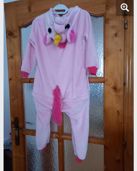 Teplý overal/pyžamo jednorožec, 122