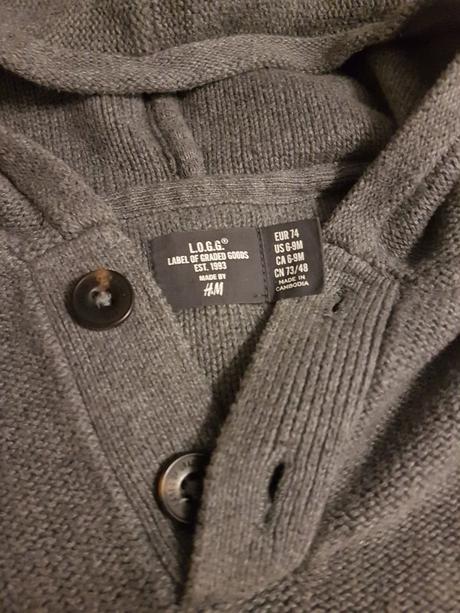 Pulóver s kapucňou, h&m,74