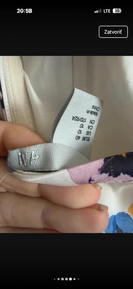 Hm fialky sirotky satenove prekrasne korzetove sat, h&m,40