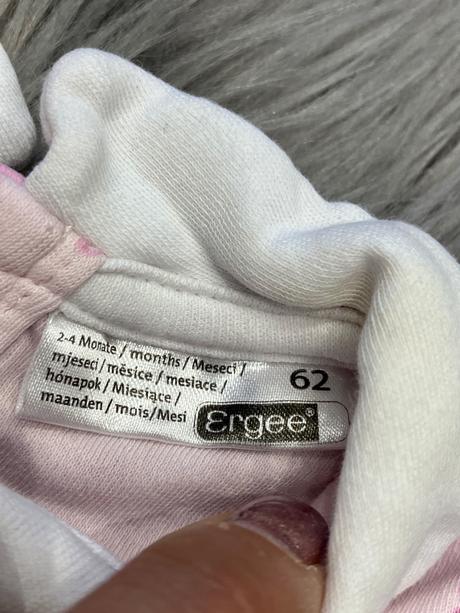 Dievčenské body s golierom a zajačikmi (62), ergee,62