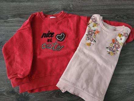 2x mikina hrubšia, zara,116