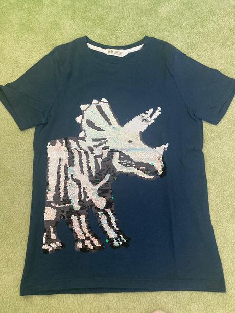 Tricko s dinosaurom, h&m,140