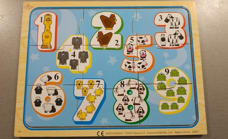 Drevené puzzle čísla, 