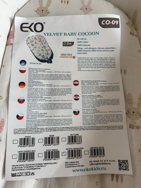 Hniezdo pre bábätko bavlna / velvet, šírka (cm): 60,dĺžka (cm): 90