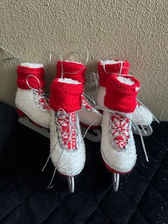 Vianočné ozdoby korčule 5 kusov, 